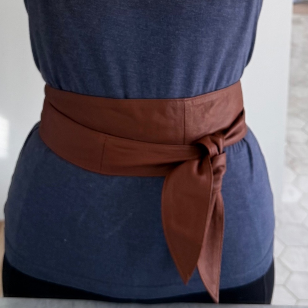 ADA Wrap Style Brown Leather Belt